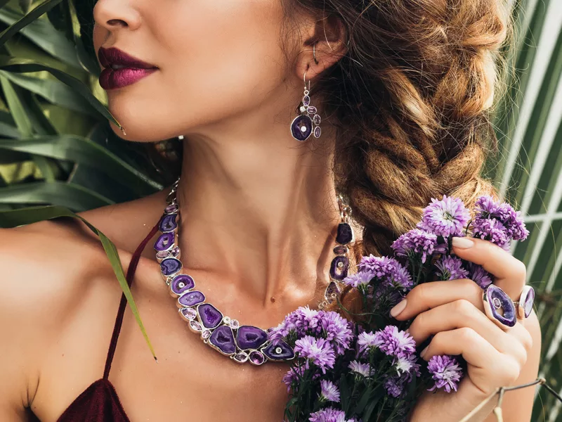 Agate purple Jewelry